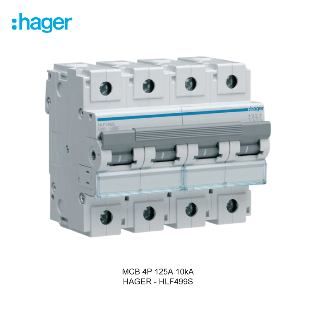 HAGER MCB 4P 125A 10kA CURVA C
