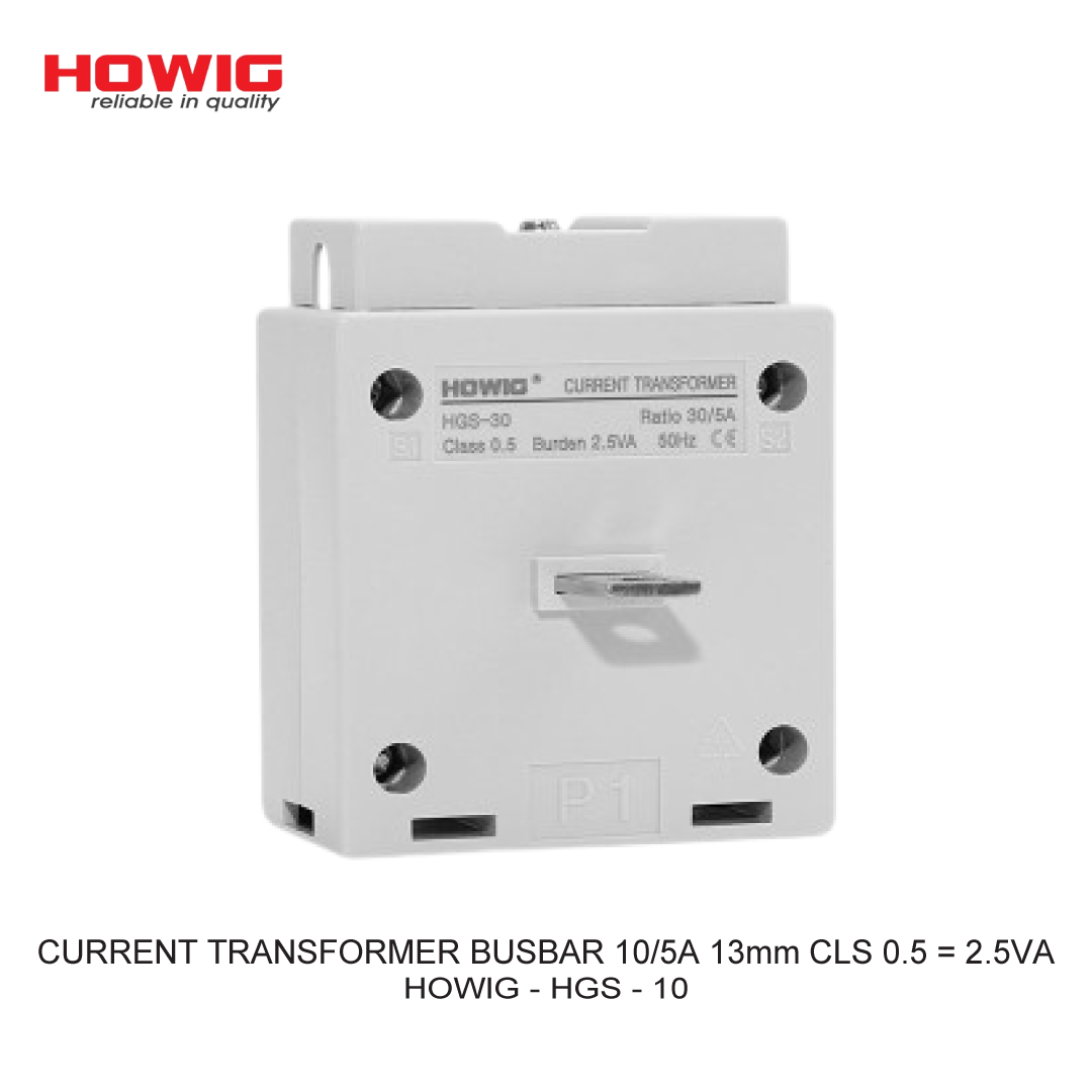 CURRENT TRANSFORMER BUSBAR 10/5A 13mm CLS 0.5 = 2.5VA