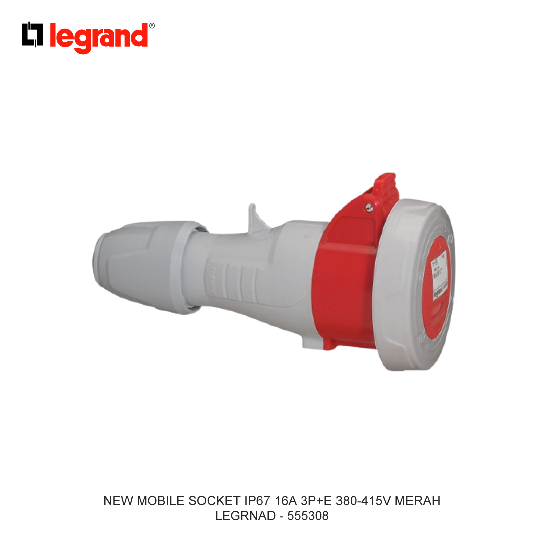 NEW MOBILE SOCKET IP67 16A 3P+E 380-415V RED