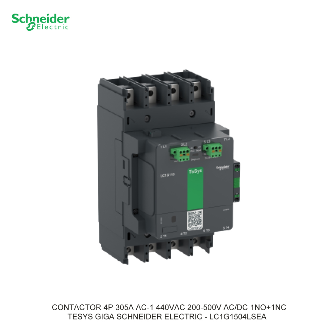CONTACTOR 4P 305A AC-1 440VAC 200-500V AC/DC 1NO+1NC