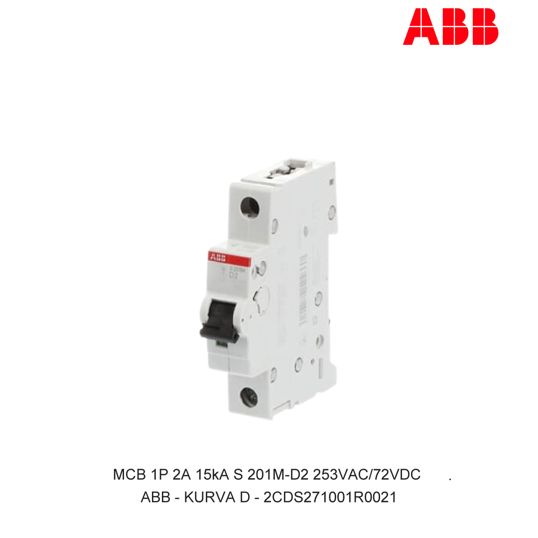 MCB 1P 2A 15kA CURVA D