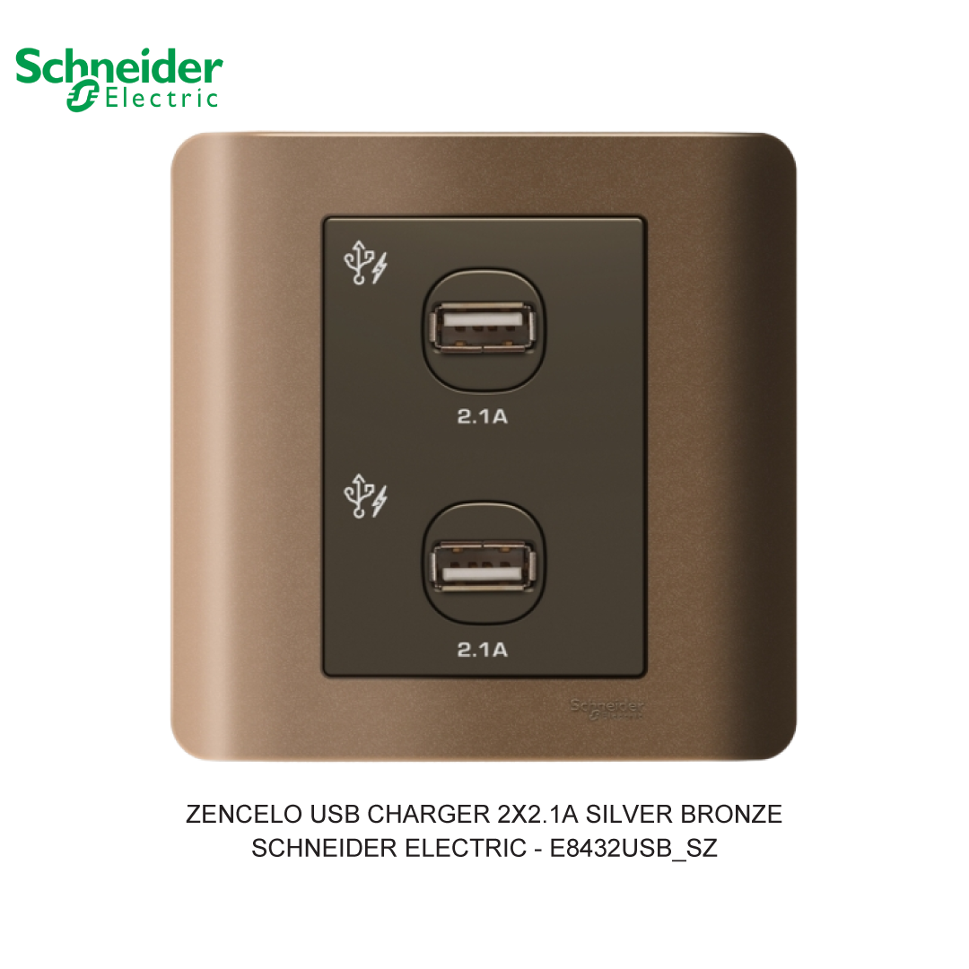 ZENCELO USB CHARGER 2X2.1A SILVER BRONZE