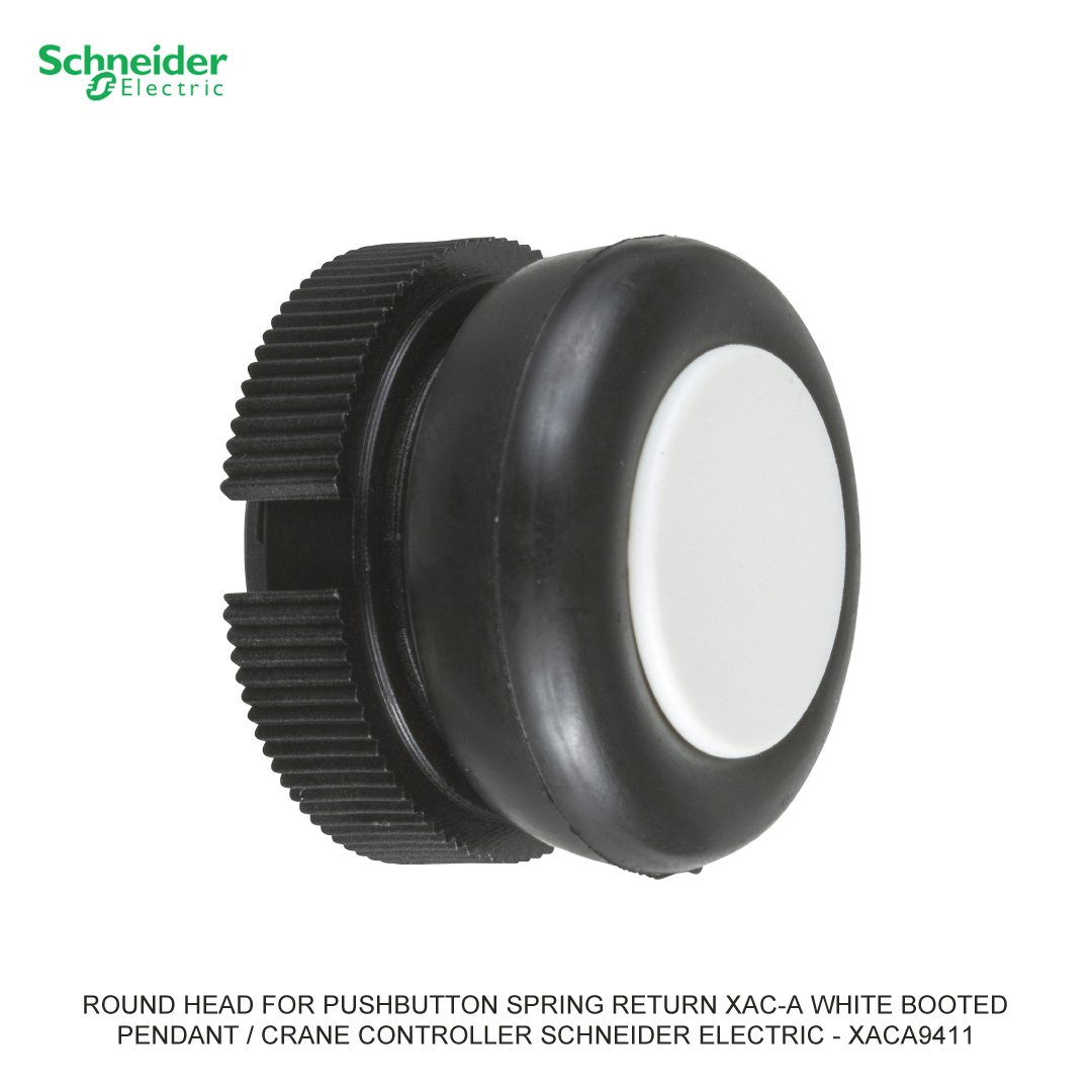 ROUND HEAD FOR PUSHBUTTON SPRING RETURN XAC-A WHITE BOOTED