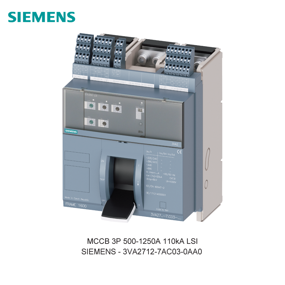 MCCB 3P 500-1250A 110kA LSI