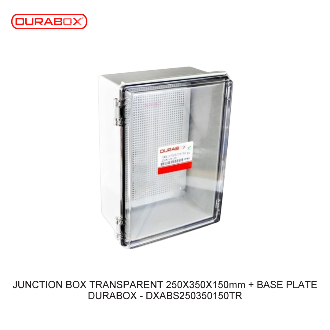 JUNCTION BOX TRANSPARAN 250X350X150mm + BASE PLATE