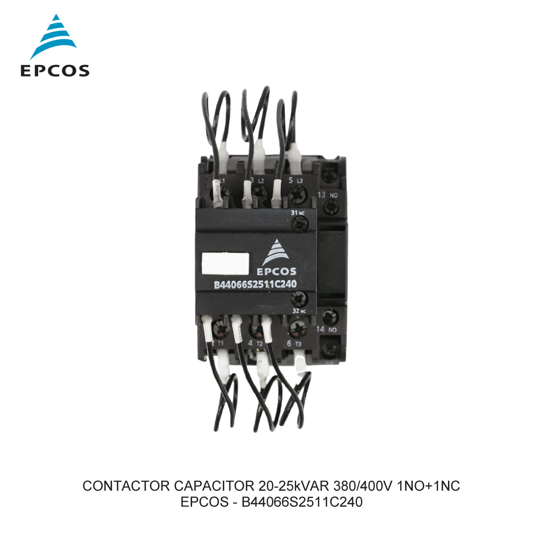 CONTACTOR CAPACITOR 20-25kVAR 380/400V 1NO+1NC