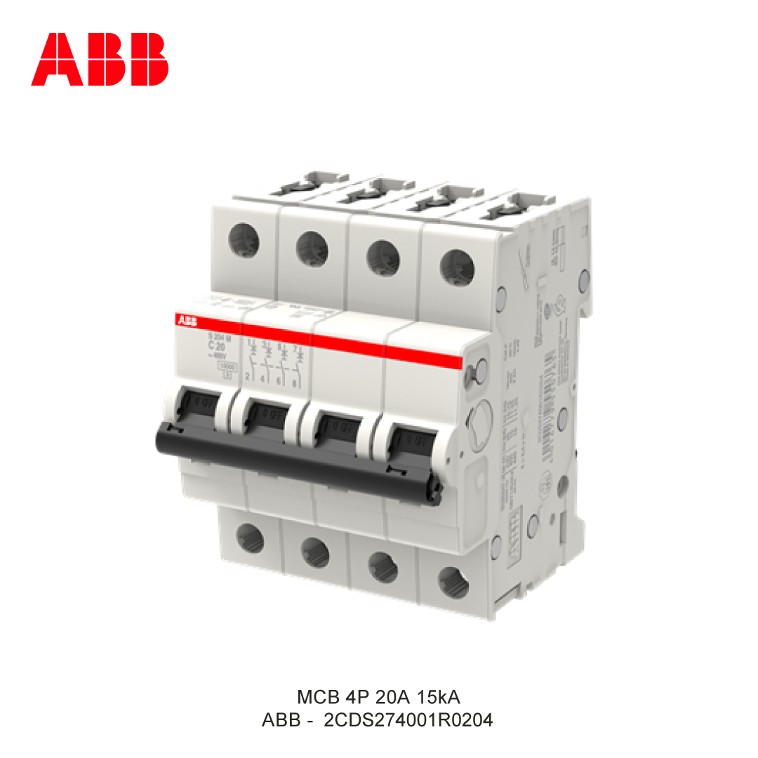 MCB 4P 20A 15kA CURVA C