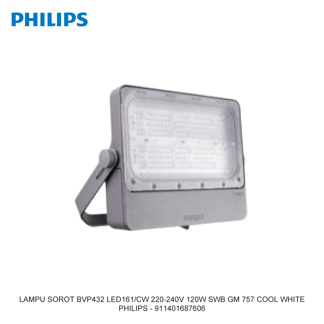 PHILIPS LAMPU SOROT 120W BVP432 LED161/CW 220-240V SWB GM 757 COOL WHITE
