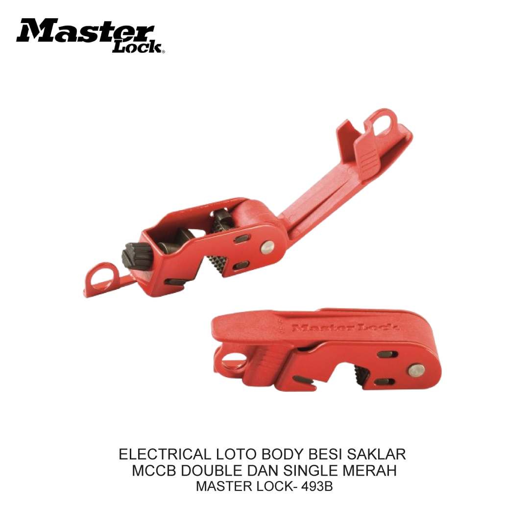 ELECTRICAL LOTO BODY BESI SAKLAR MCCB DOUBLE DAN SINGLE MERAH