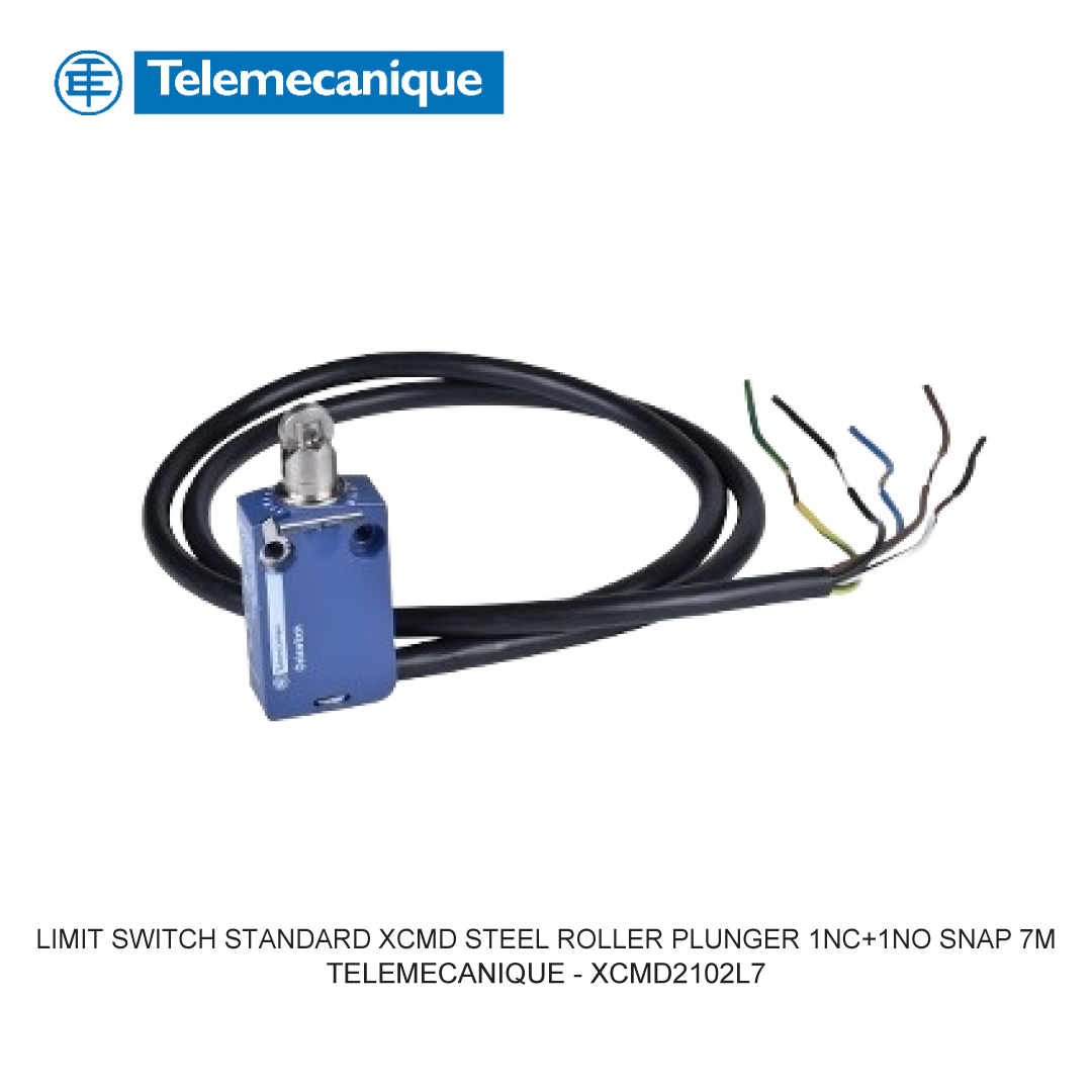 LIMIT SWITCH STANDARD XCMD STEEL ROLLER PLUNGER 1NC+1NO SNAP 7M
