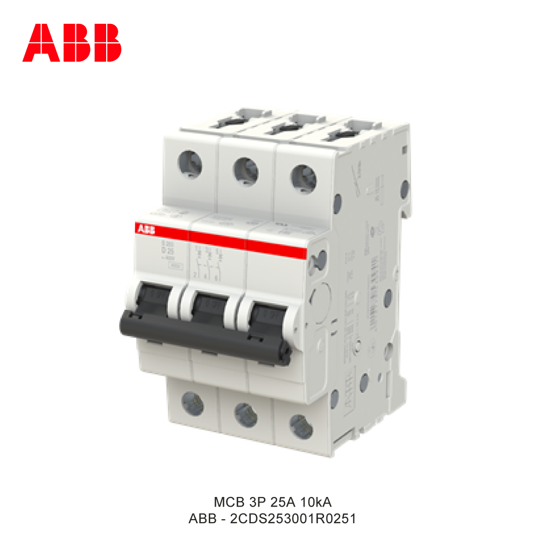 MCB 3P 25A 6kA/10kA KURVA D