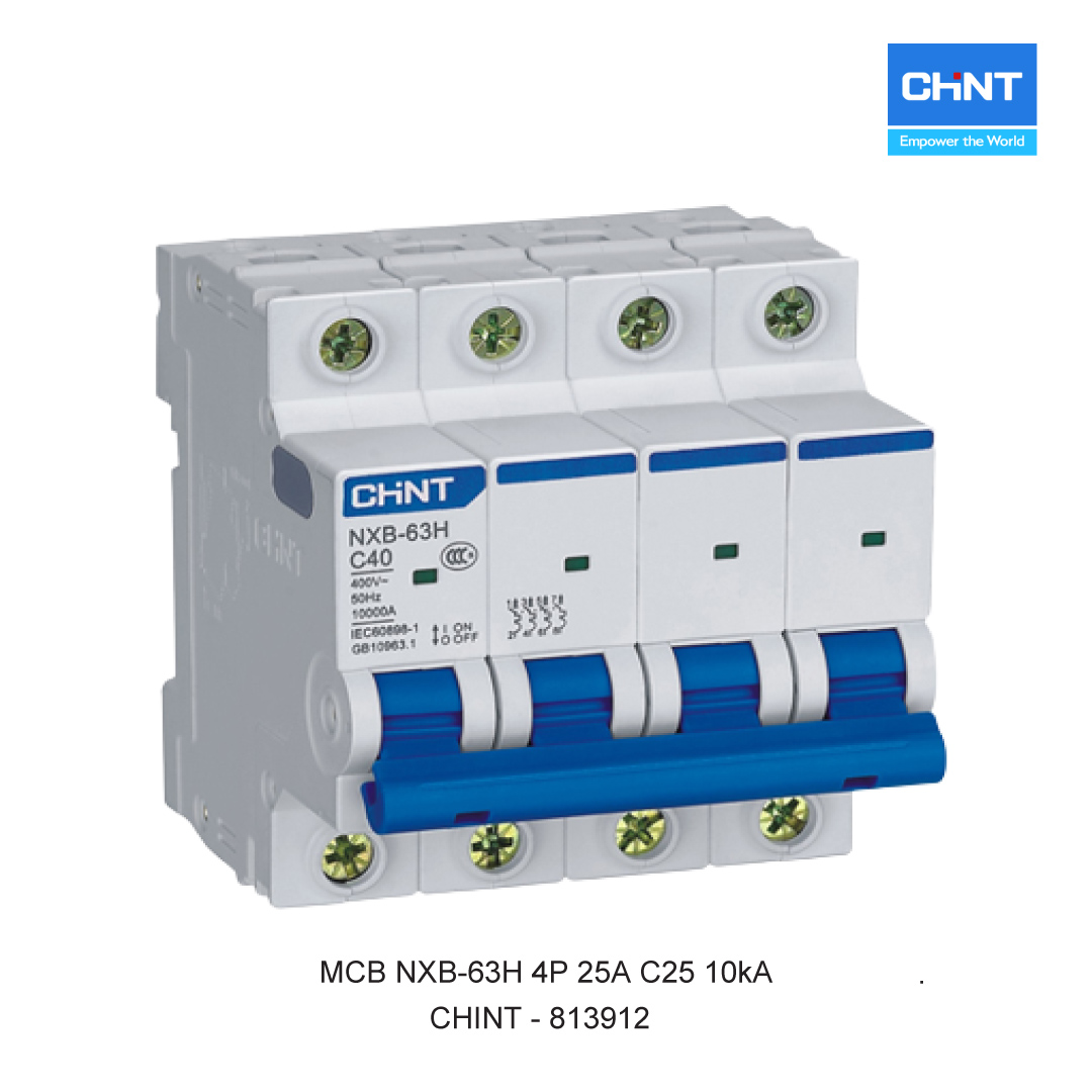 CHINT MCB NXB-63H 4P 25A C25 10kA