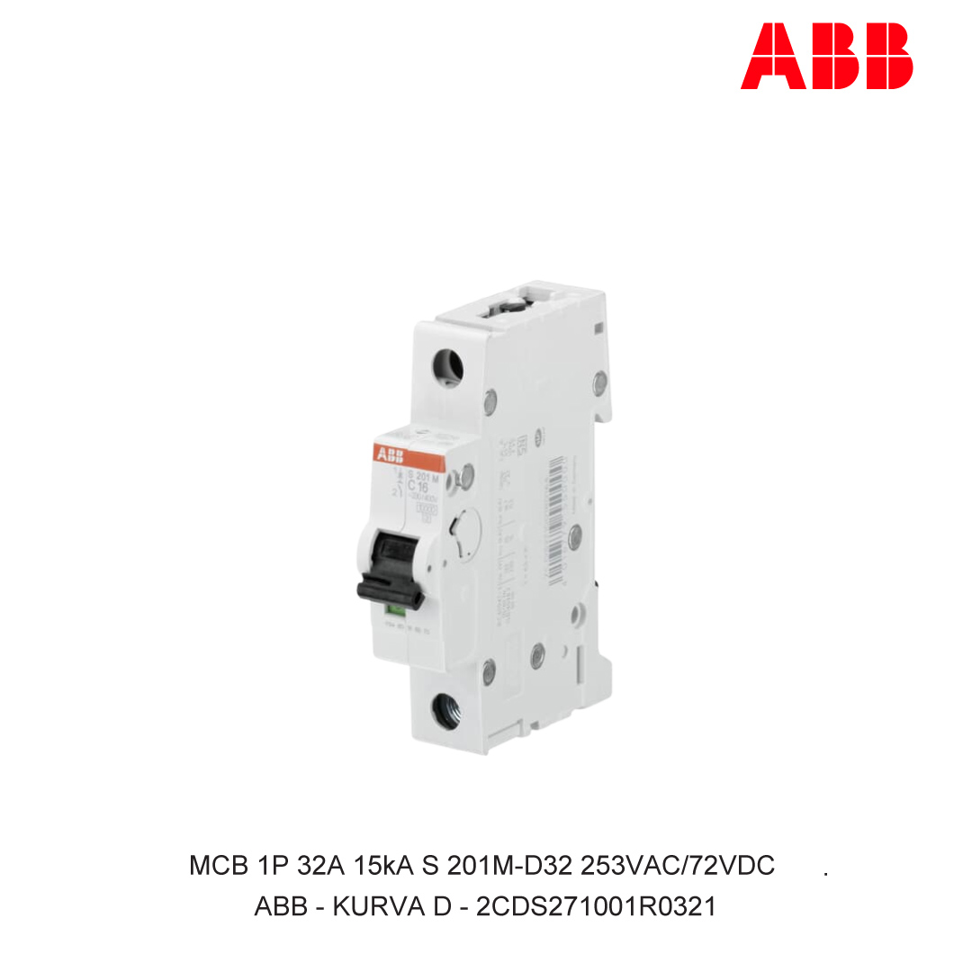 MCB 1P 32A 15kA CURVA D