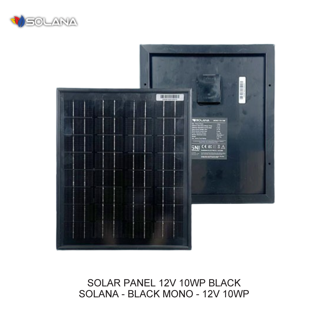 SOLAR PANEL 12V 10WP BLACK