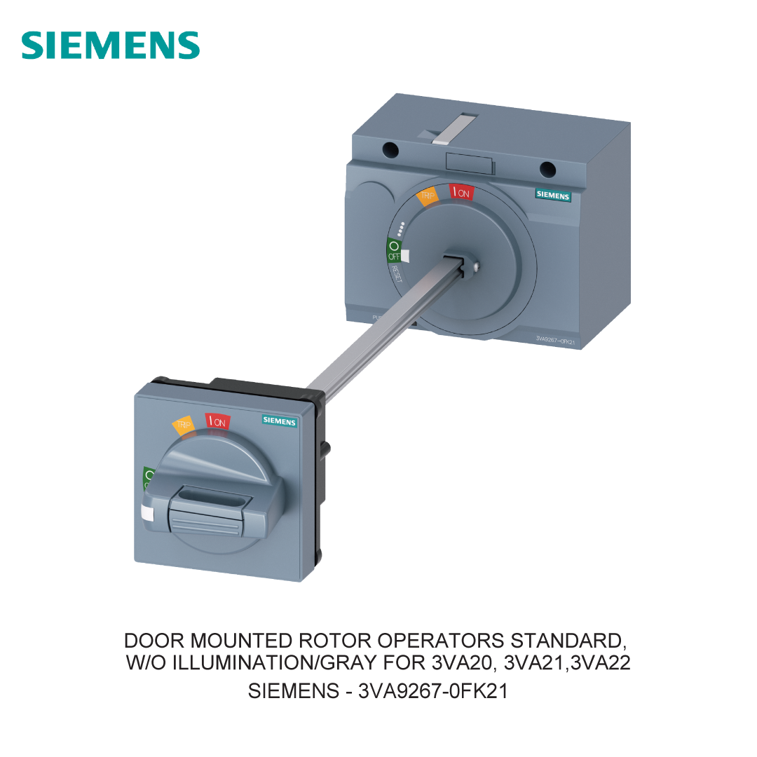 DOOR MOUNTED ROTOR OPERATORS STANDARD, W/O ILLUMINATION/GRAY FOR 3VA20, 3VA21,3VA22