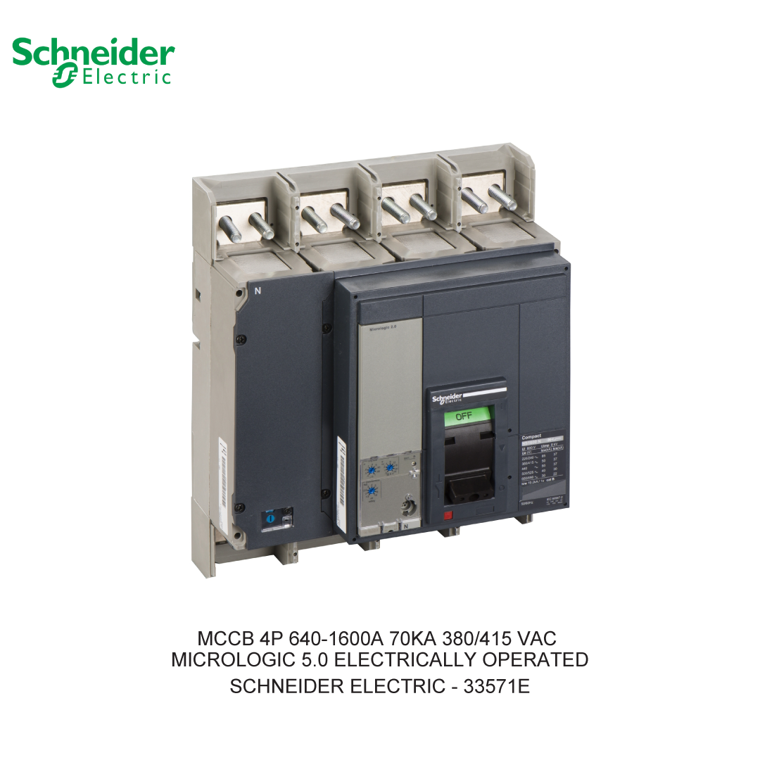 MCCB 4P 640-1600A 70KA 380/415VAC MICROLOGIC 5.0 ELECTRICALLY OPERATED