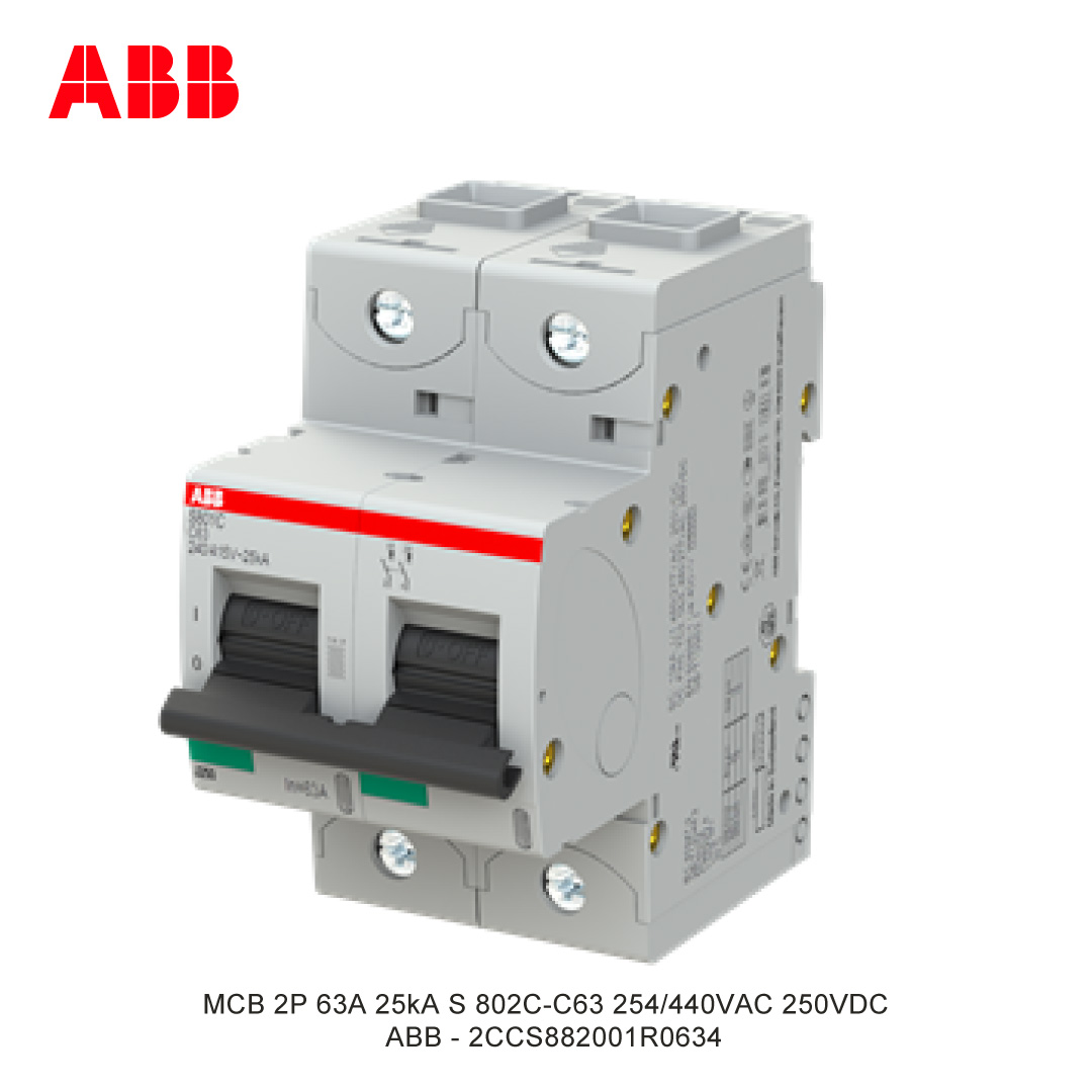 MCB 2P 63A 25kA KURVA C