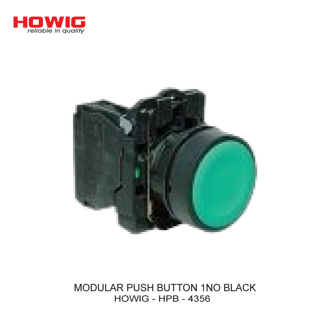 MODULAR PUSH BUTTON 1NO BLACK