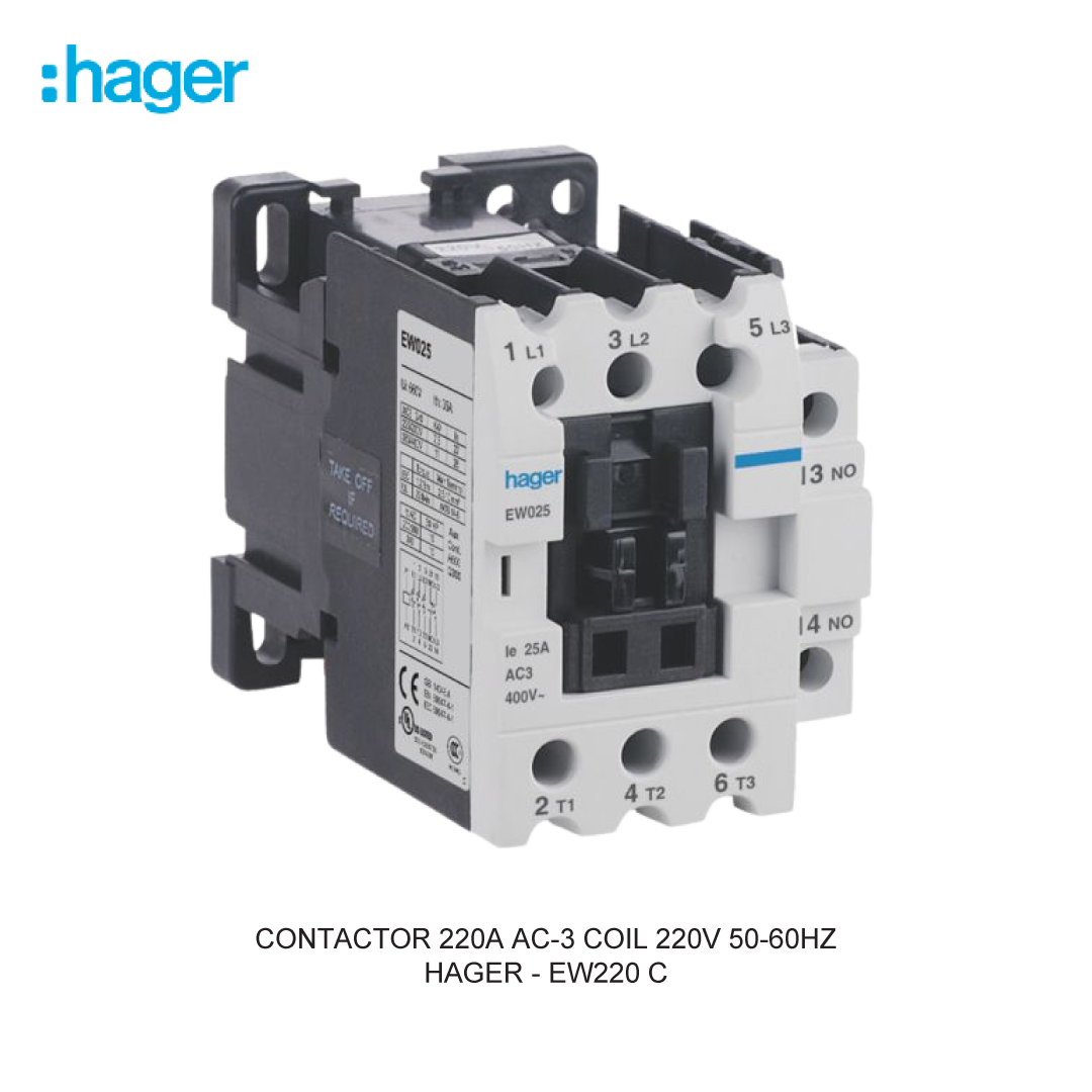 CONTACTOR 220A AC-3 COIL 220V 50-60HZ