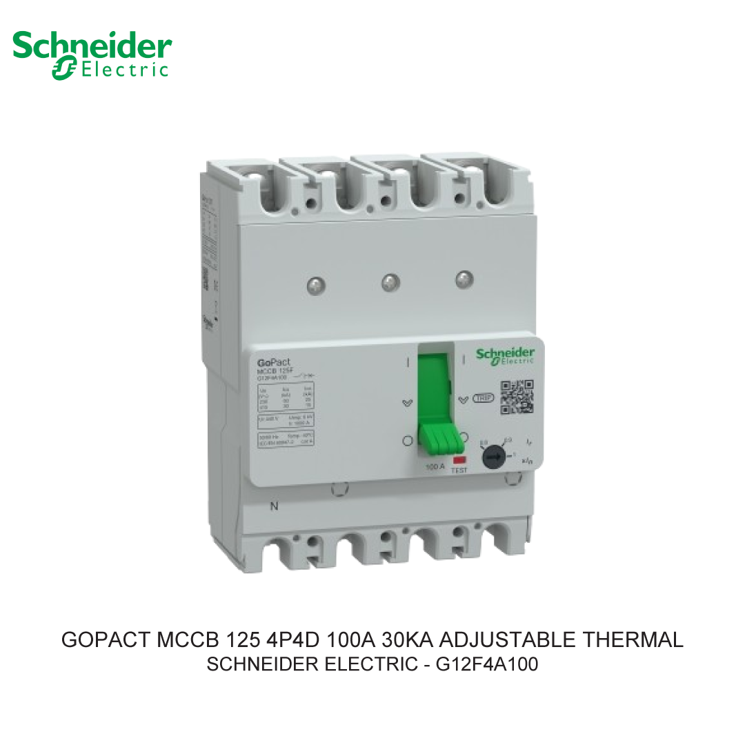 GOPACT MCCB 4P4D 100A 30KA ADJUSTABLE THERMAL