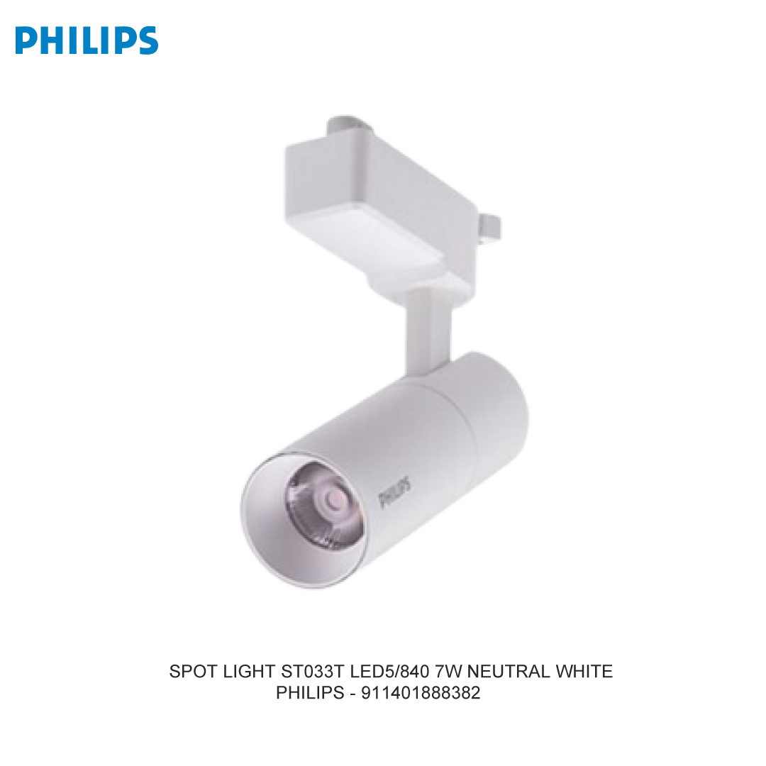 PHILIPS SPOT LIGHT ST033T LED5/840 7W NEUTRAL WHITE HOUSING COLOR WHITE