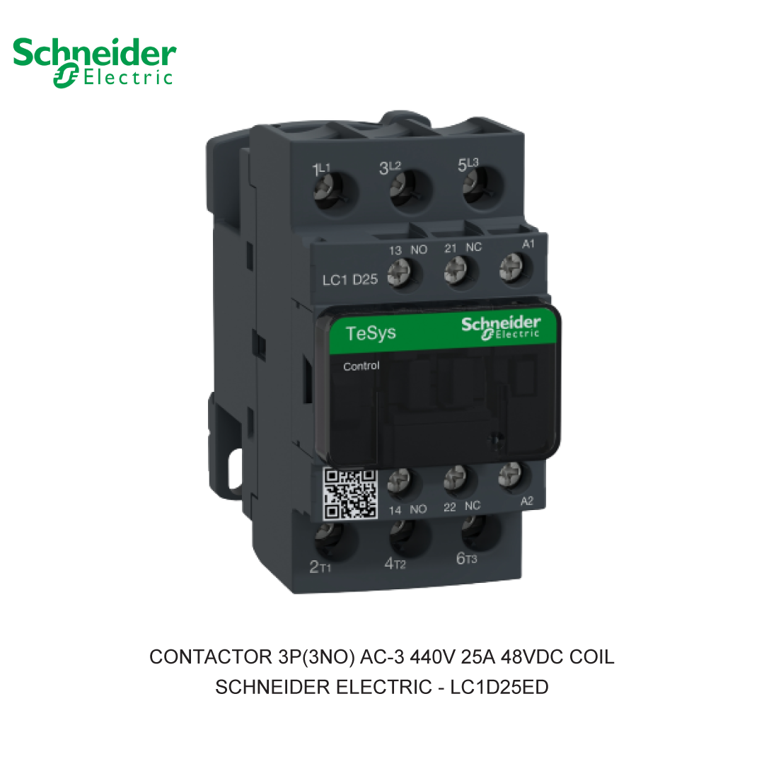 CONTACTOR 3P(3NO) AC-3 440V 25A 48VDC COIL