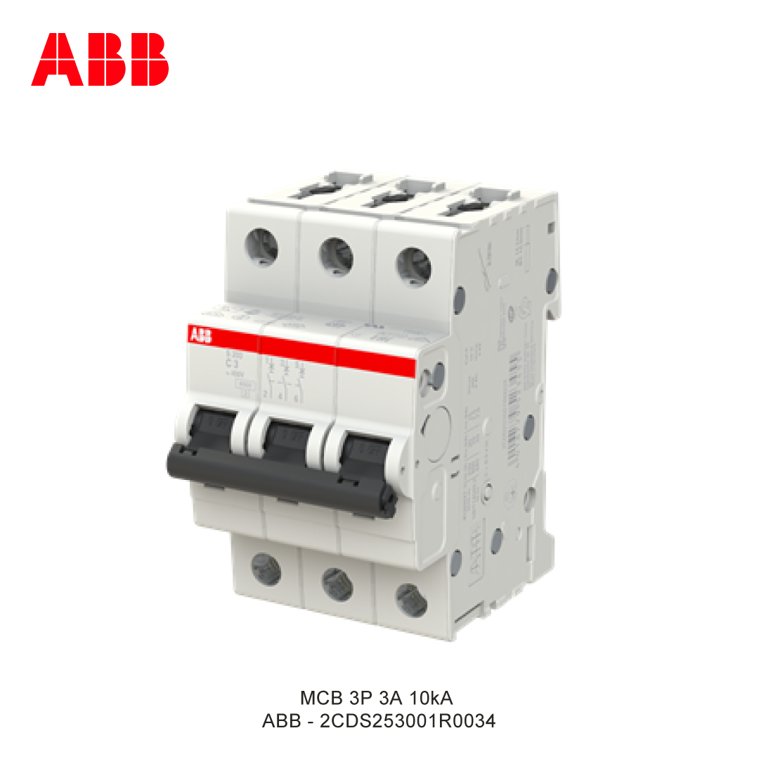 MCB 3P 3A 6kA/10kA CURVA C