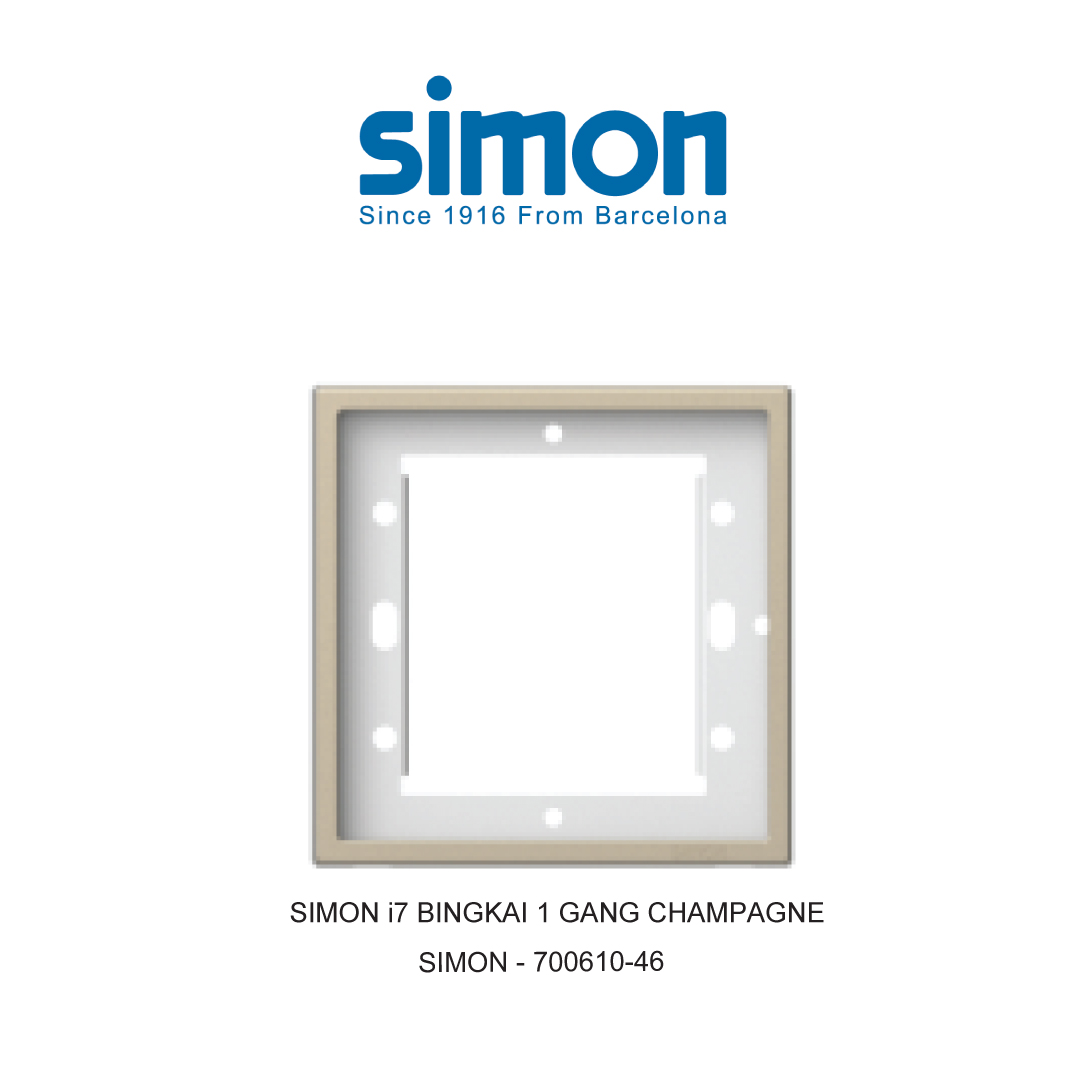 SIMON i7 BINGKAI 1 GANG CHAMPAGNE