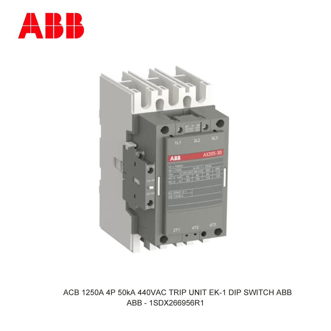 ACB 1250A 4P 50kA 440VAC TRIP UNIT EK-1 LI ABB