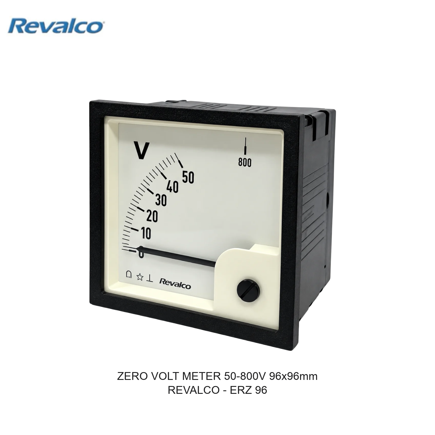 ZERO VOLT METER 50-800V 96x96mm REVALCO