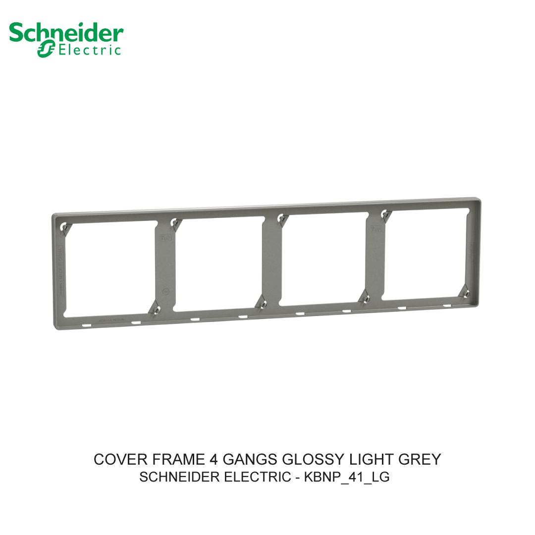 COVER FRAME 4 GANGS GLOSSY LIGHT GREY VIVACE E