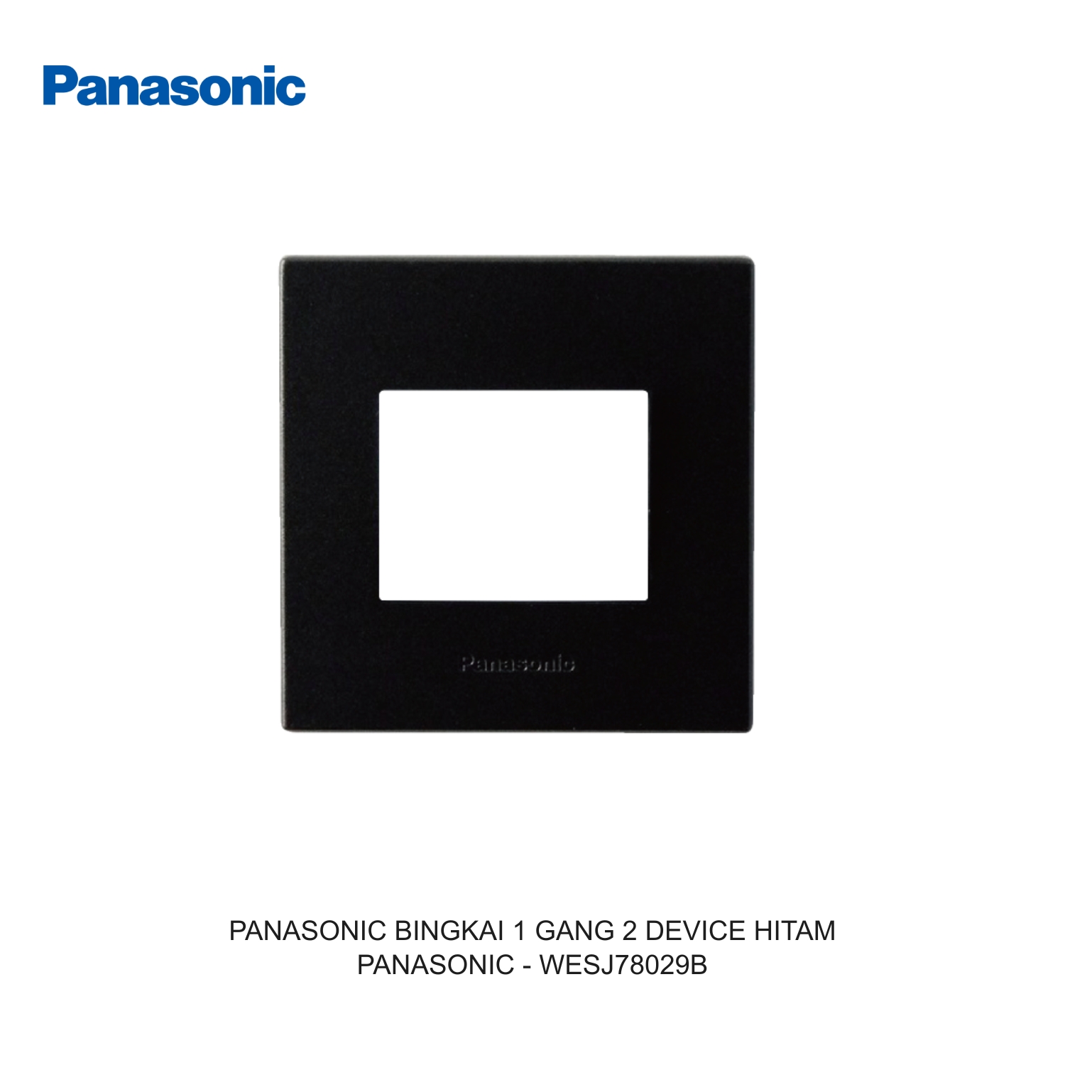 PANASONIC BINGKAI 1 GANG 2 DEVICE HITAM