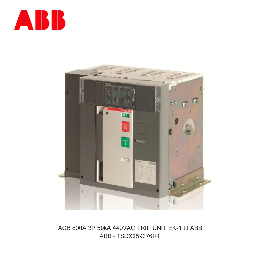 ACB 800A 3P 50kA 440VAC TRIP UNIT EK-1 LI ABB