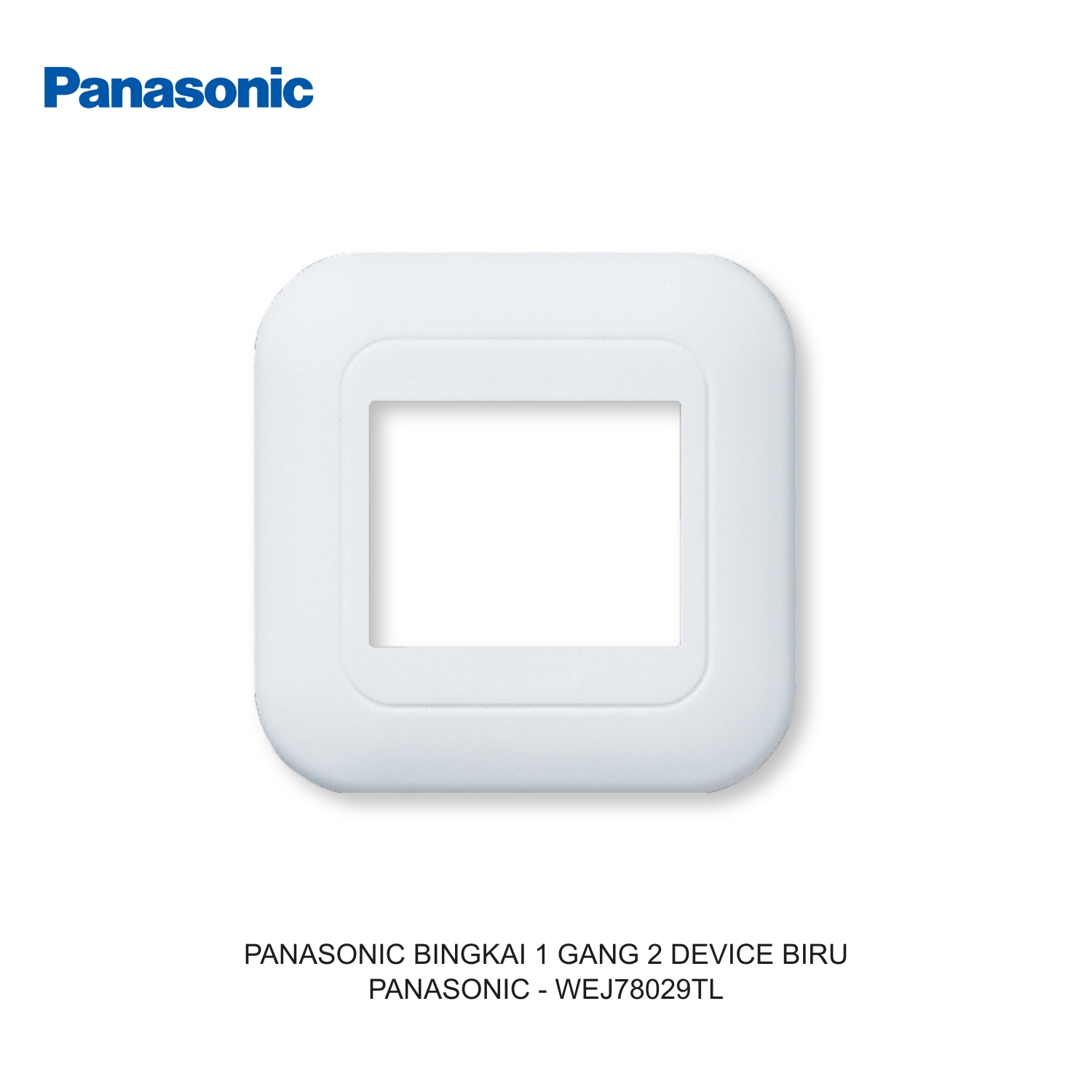 PANASONIC BINGKAI 1 GANG 2 DEVICE BIRU