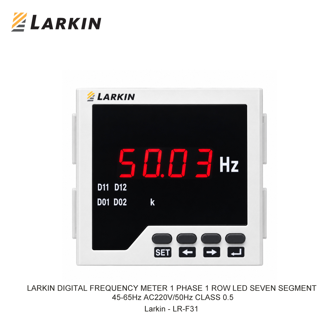 LARKIN DIGITAL FREQUENCY METER 1 PHASE 1 ROW LED SEVEN SEGMENT 45-65Hz AC220V/50Hz CLASS 0.5