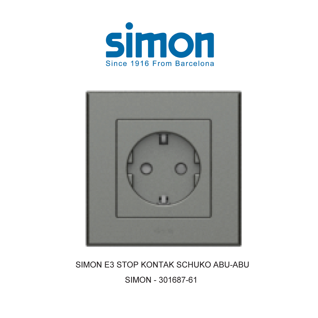 SIMON E3 STOP KONTAK SCHUKO ABU-ABU
