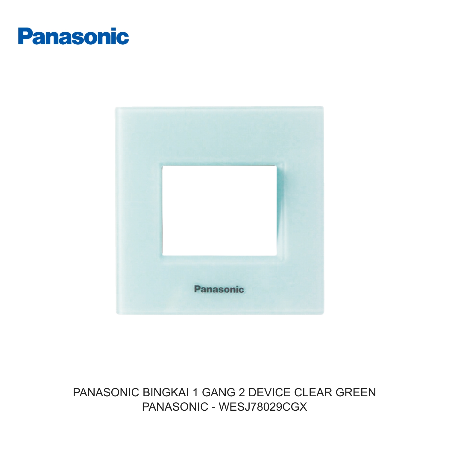 PANASONIC BINGKAI 1 GANG 2 DEVICE CLEAR GREEN