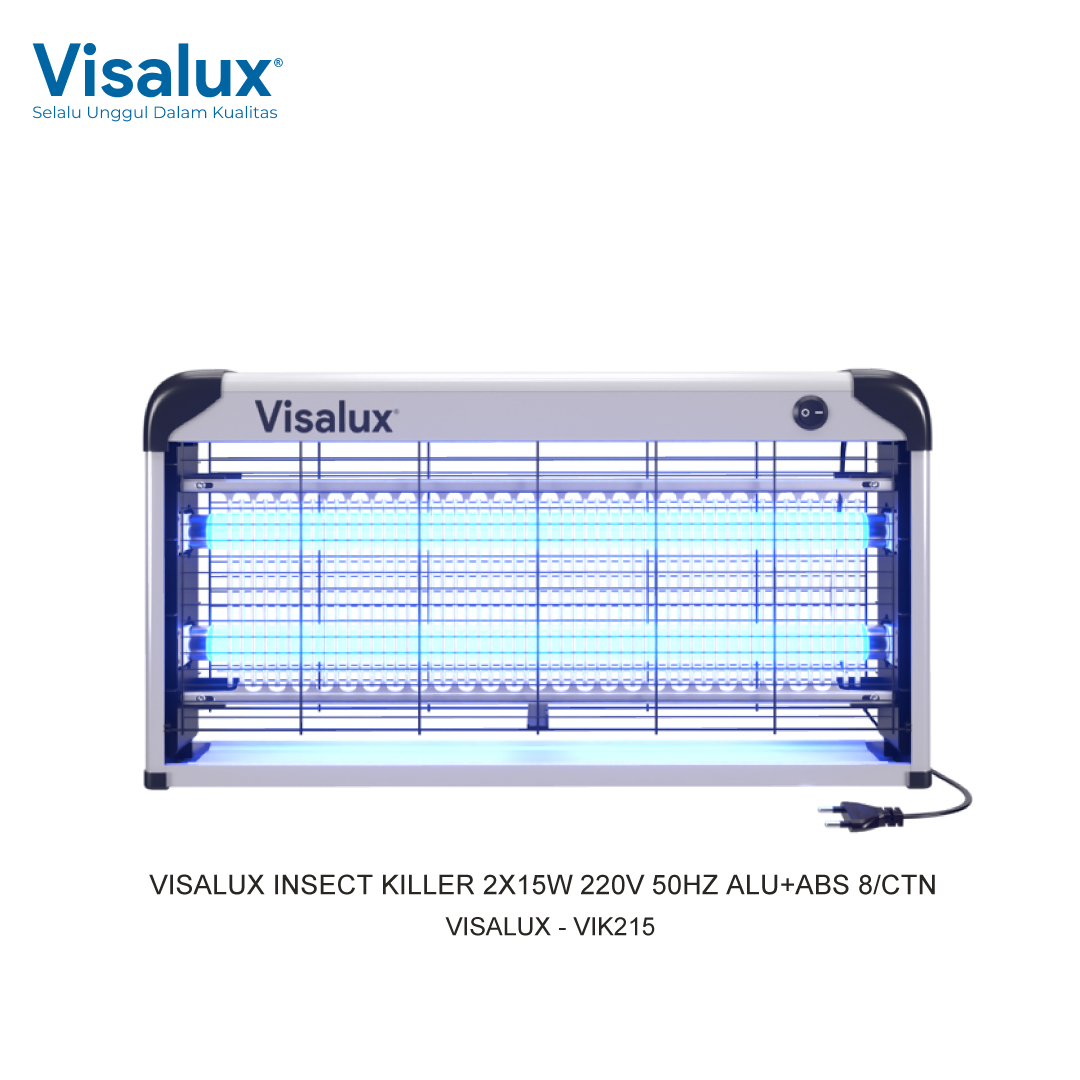 INSECT KILLER 2X15W 220V 50HZ ALU+ABS 8/CTN VISALUX