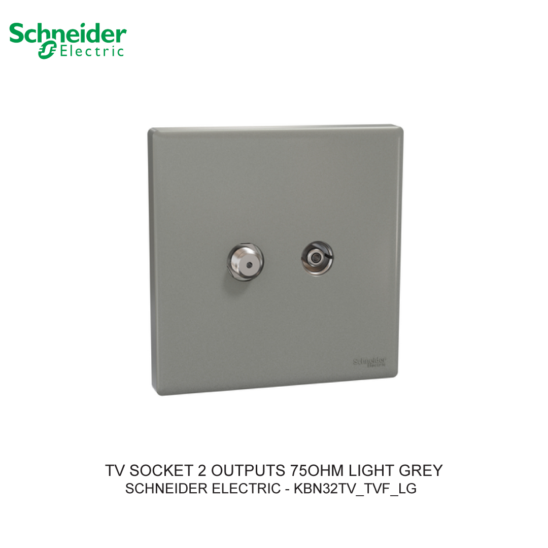 TV SOCKET 2 OUTPUTS 75OHM LIGHT GREY VIVACE E