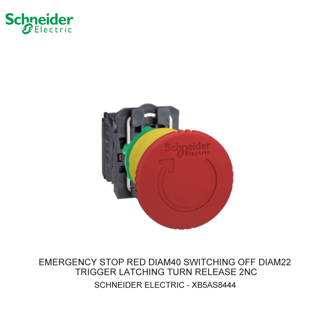 EMERGENCY STOP RED DIAM40 SWITCHING OFF DIAM22 TRIGGER LATCHING TURN RELEASE 2NC