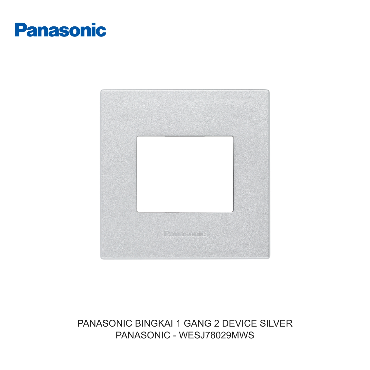 PANASONIC BINGKAI 1 GANG 2 DEVICE SILVER
