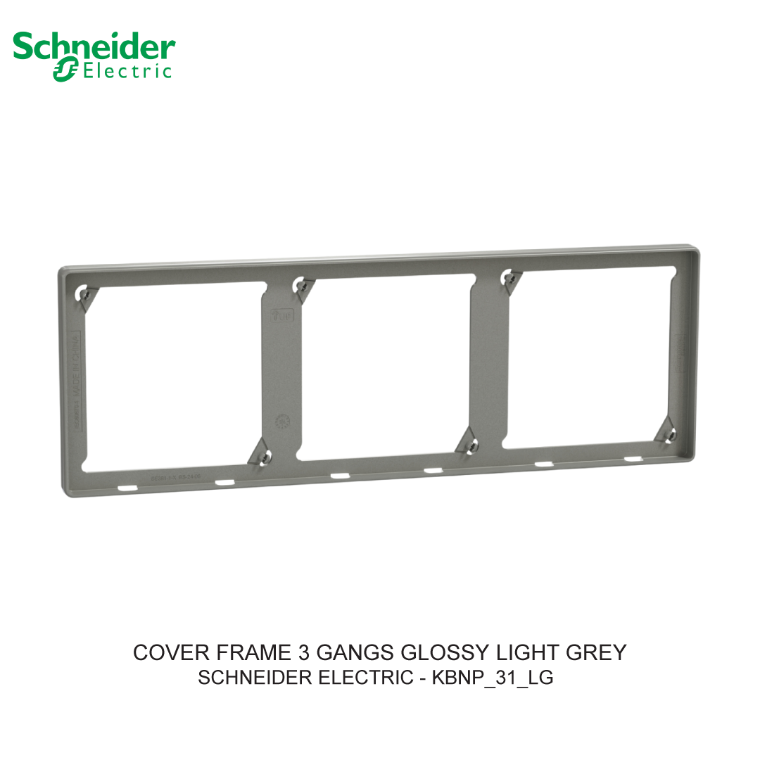 COVER FRAME 3 GANGS GLOSSY LIGHT GREY VIVACE E
