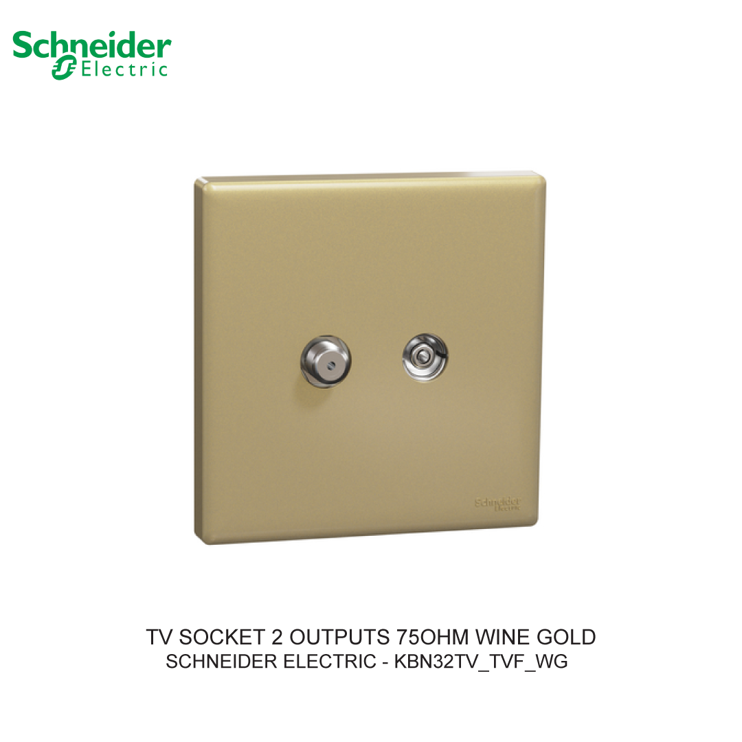 TV SOCKET 2 OUTPUTS 75OHM WINE GOLD VIVACE E