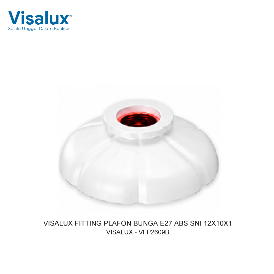 FITTING PLAFON BUNGA E27 ABS SNI 12X10X1 VISALUX
