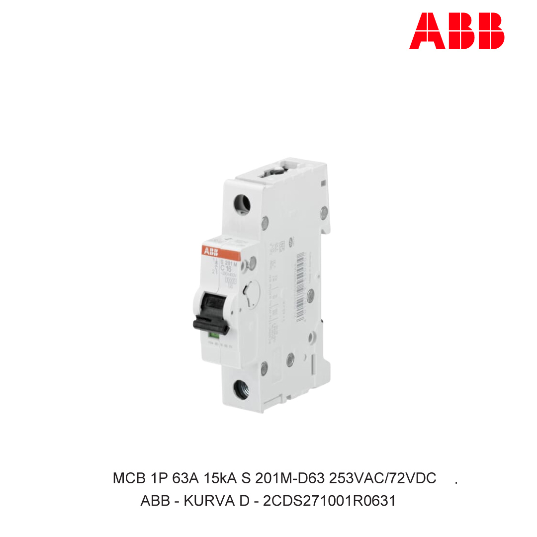 MCB 1P 63A 15kA CURVA D