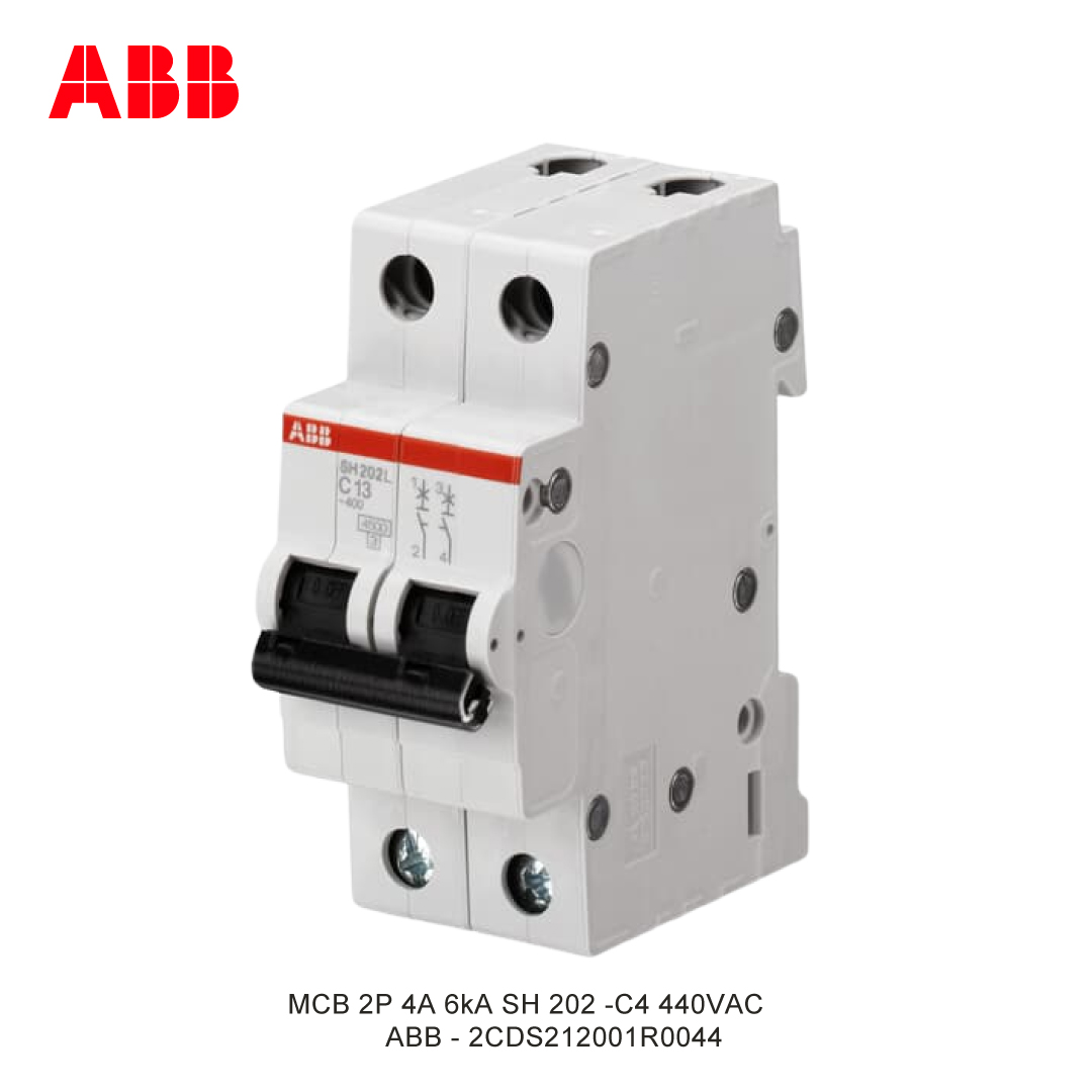 MCB 2P 4A 6kA KURVA C
