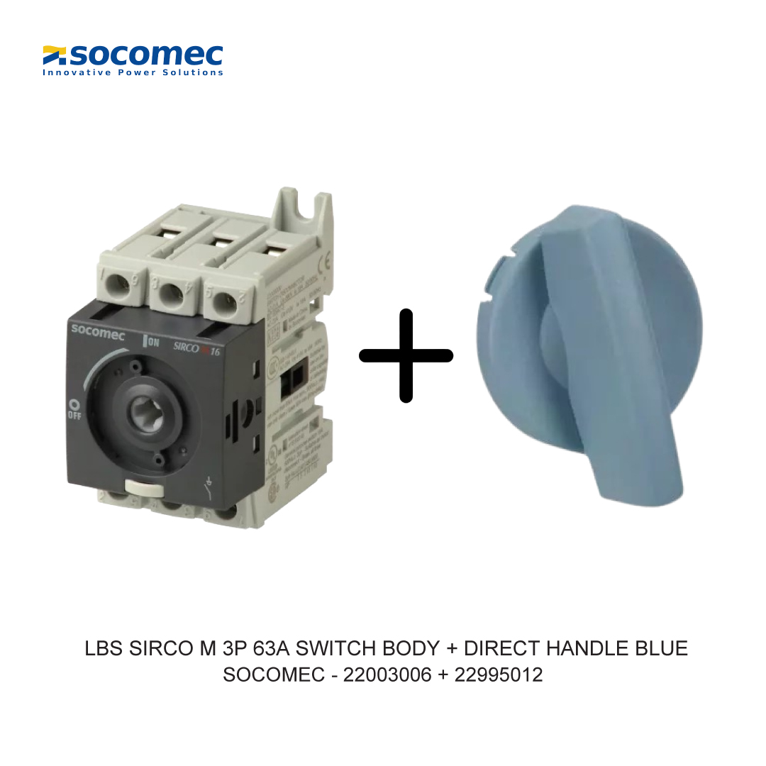 LBS SIRCO M 3P 63A SWITCH BODY + DIRECT HANDLE BLUE