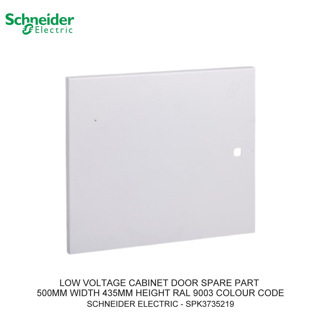 LOW VOLTAGE CABINET DOOR SPARE PART 500MM WIDTH 435MM HEIGHT RAL 9003 COLOUR CODE