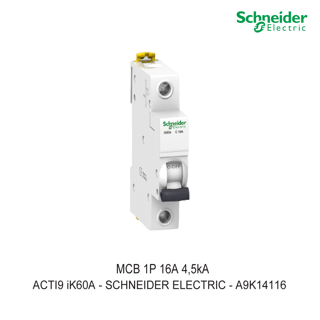 MCB 1P 16A 4,5kA KURVA C