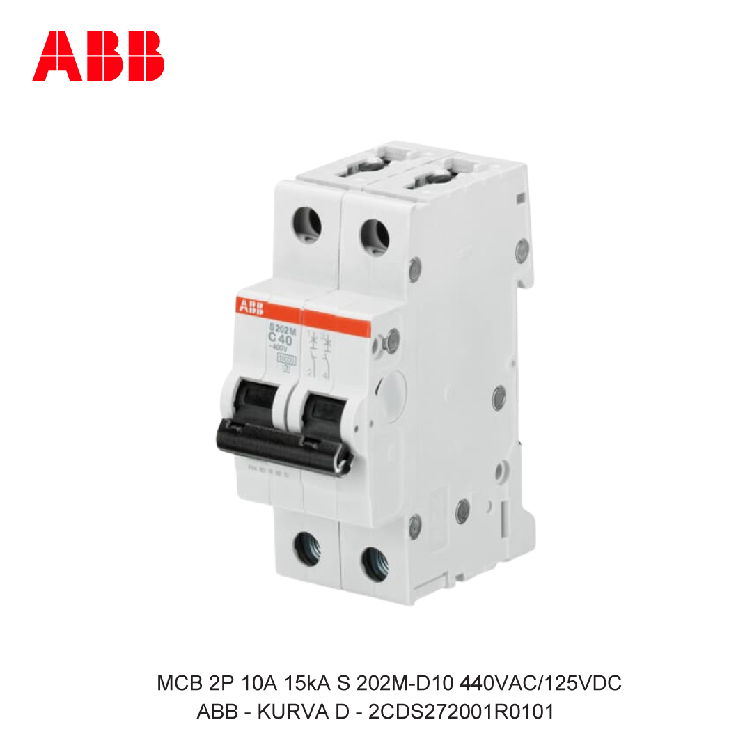 MCB 2P 10A 15kA CURVA D